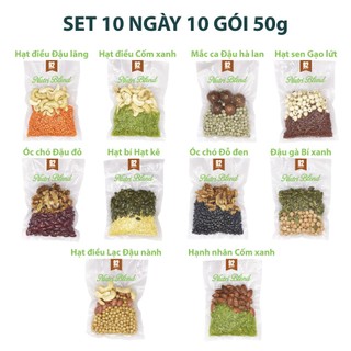 Set hạt làm sữa hạt mix sẵn 50g hạt dinh dưỡng nấu sữa