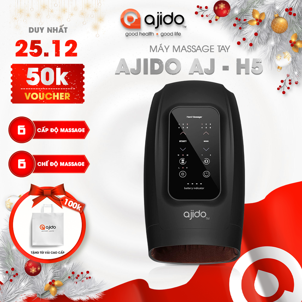 Máy Massage Tay AJIDO AJ-H5 Chính hãng, Mát Xa Chuyên Sâu Vị Trí Mu Bàn Tay, Cổ Tay, Lòng Bàn Tay, Ngón Tay