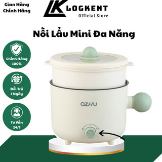 Nồi Lẩu AZHU Đa Năng, Nồi Hấp Mini 2 Nấc Nhiệt Kèm Giá Hấp Có Tay Cầm Tiện Dụng Dung Tích 1.8L(LOGKENT)