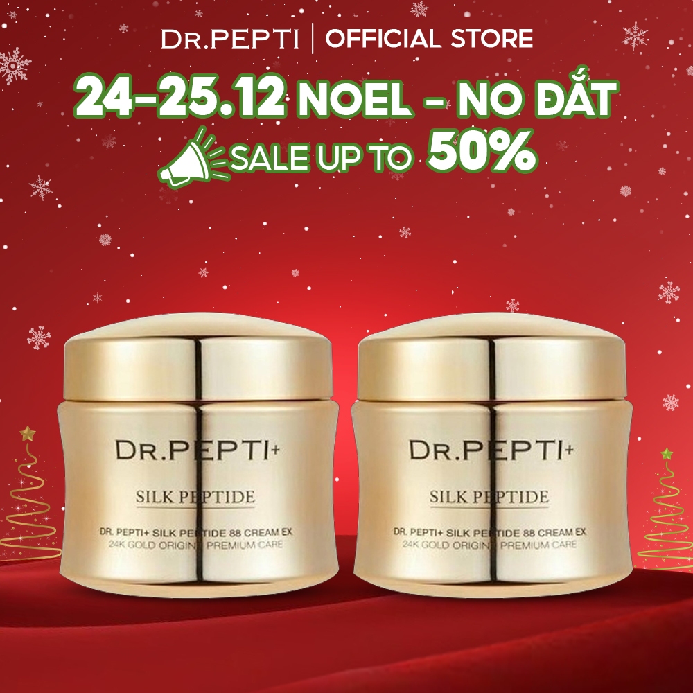 [Combo] 2 Kem Dưỡng Trắng Phục Hồi Da Dr.pepti Silk Peptide 88 Cream Ex 12g x2