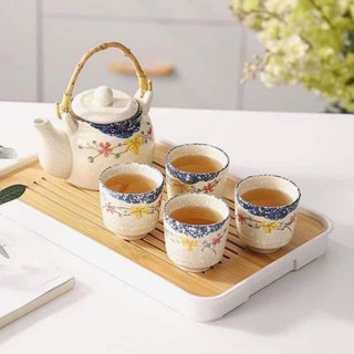 Bộ ấm trà hoa- trà cá
