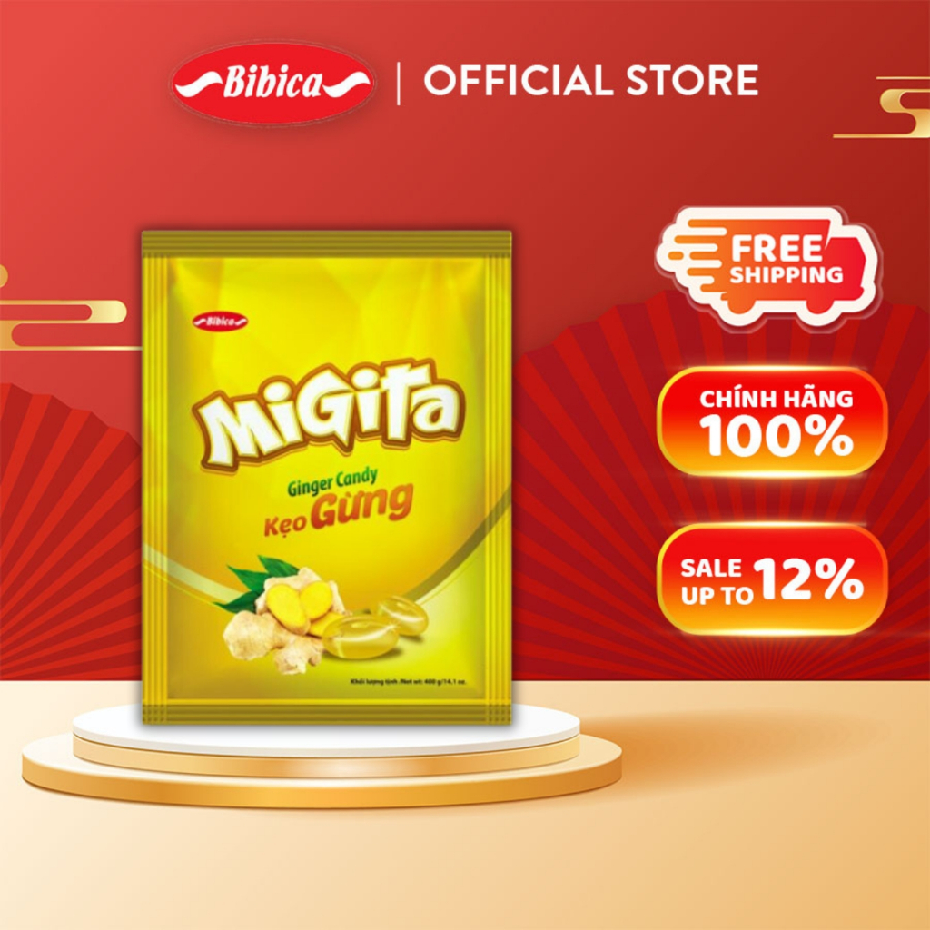 Kẹo Migita Gừng Bibica 400g