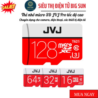 Thẻ nhớ JVJ 16/32/64/128 Gb✨CHÍNH HÃNG 💥 JVJ Pro U3 Class 10 – chuyên dụng cho CAMERA tốc độ cao - Bh 5 năm