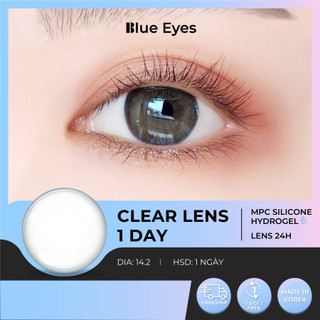 Kính áp tròng Clear Blue Eyes, dòng lens thở sử dụng một ngày, giãn tròng to, không màu CLE-1