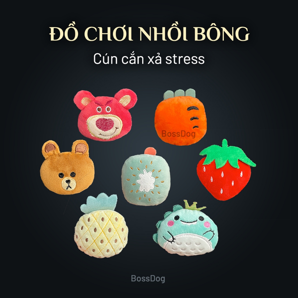 Đồ chơi thú nhồi bông cho chó mèo  - Đồ gặm xả stress cho thú | BossDog