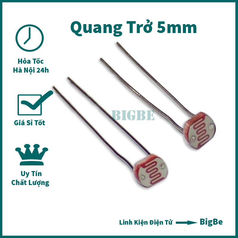 Quang Trở CDS 5mm (Cảm Biến Ánh Sáng 5mm) Quang trở 5537