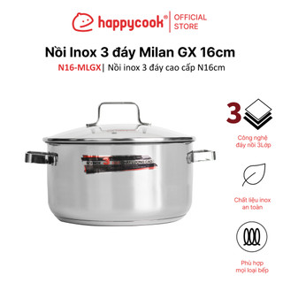 Nồi Inox cao cấp 3 đáy Milan GX 16cm, N16-MLGX