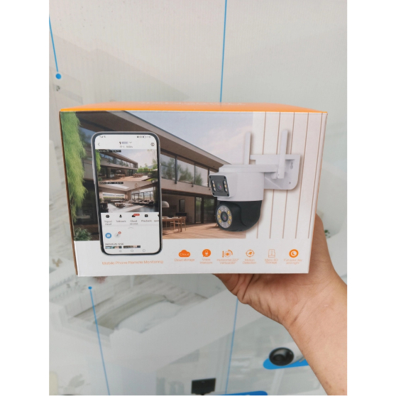 Camera Yoosee WiFi 2 Mắt Ngoài Trời Q36 Xem 2 Màn Hình Cùng Lúc 6.0Mpx Giám Sát Ngoài Trời