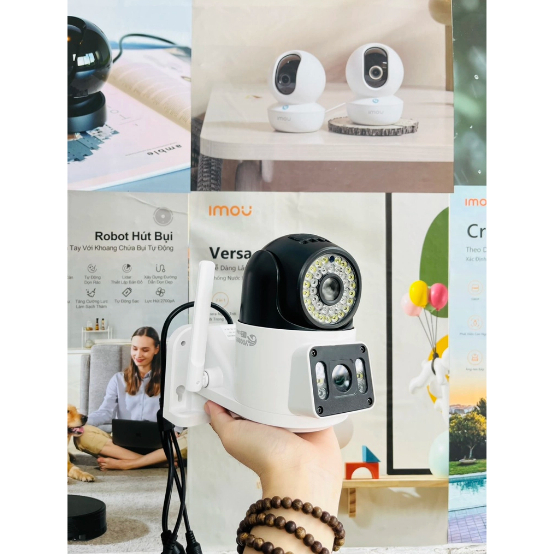 Camera Wifi Yoosee 2 khung hình Q42D 6MP | 4K | Ngoài trời | 2 ống kính 2 khung hình
