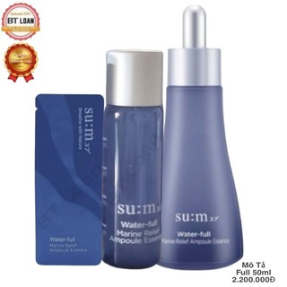 [ Mẫu Mới ] Tinh chất siêu căng bóng cấp nước chống lão hóa 2 trong 1 Sum37 Water Full Marine Relief Ampoule Essence