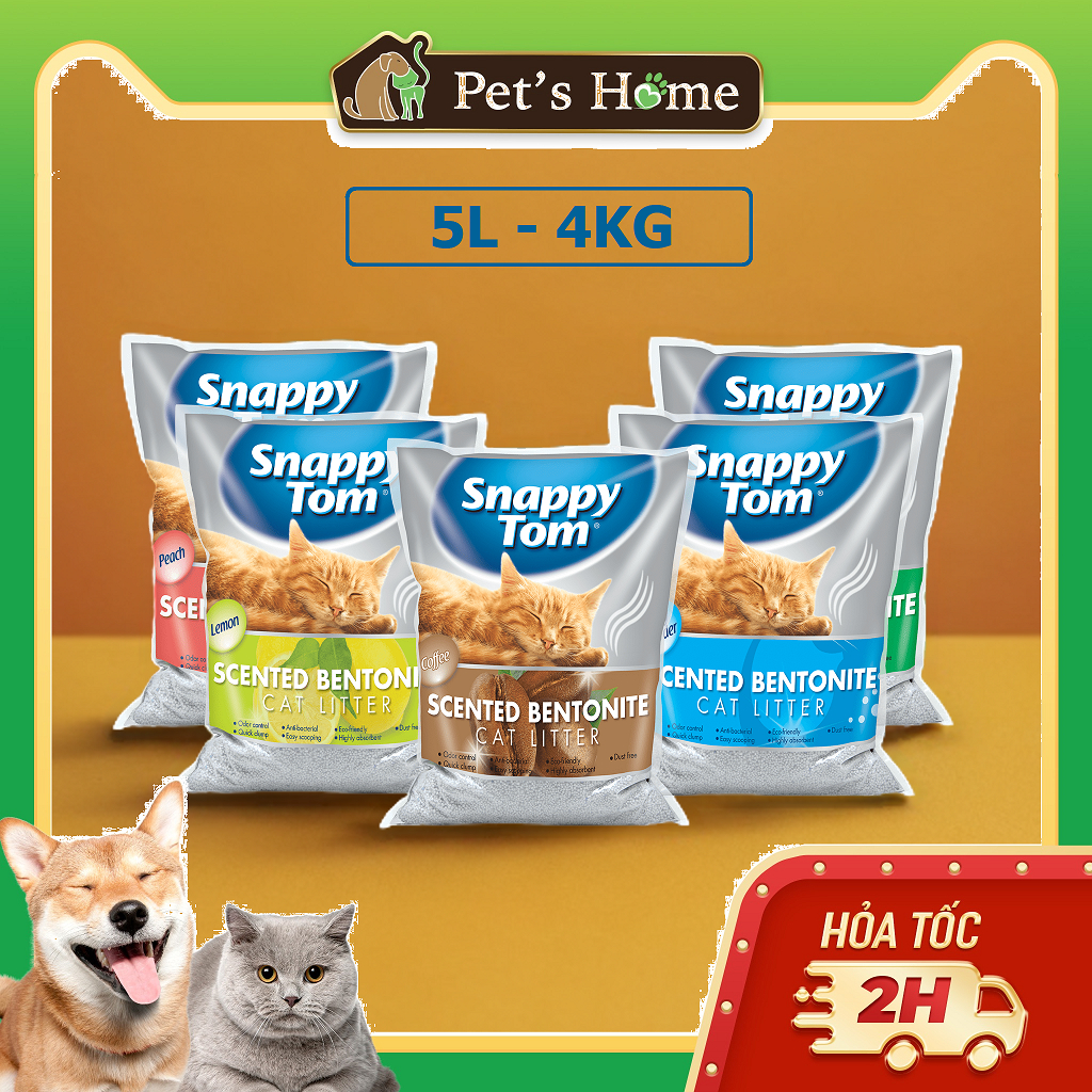 Cát vệ sinh cho mèo Snappy Tom 5L (4kg)