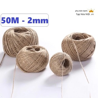 Cuộn dây gai quấn bánh sinh nhật 50M 0.2cm, dây thừng gai quấn bánh