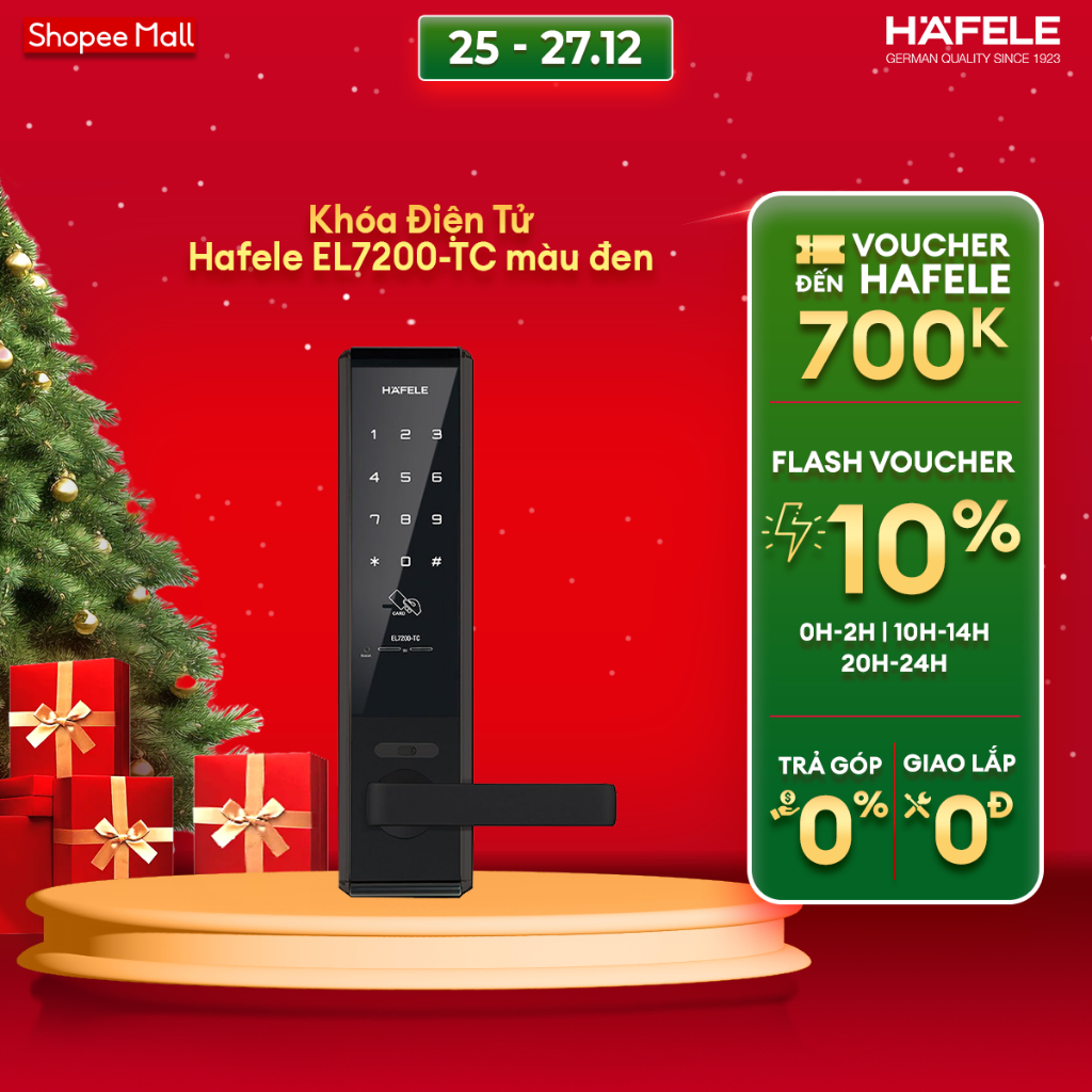 Khóa điện tử HAFELE EL7200-TC màu đen