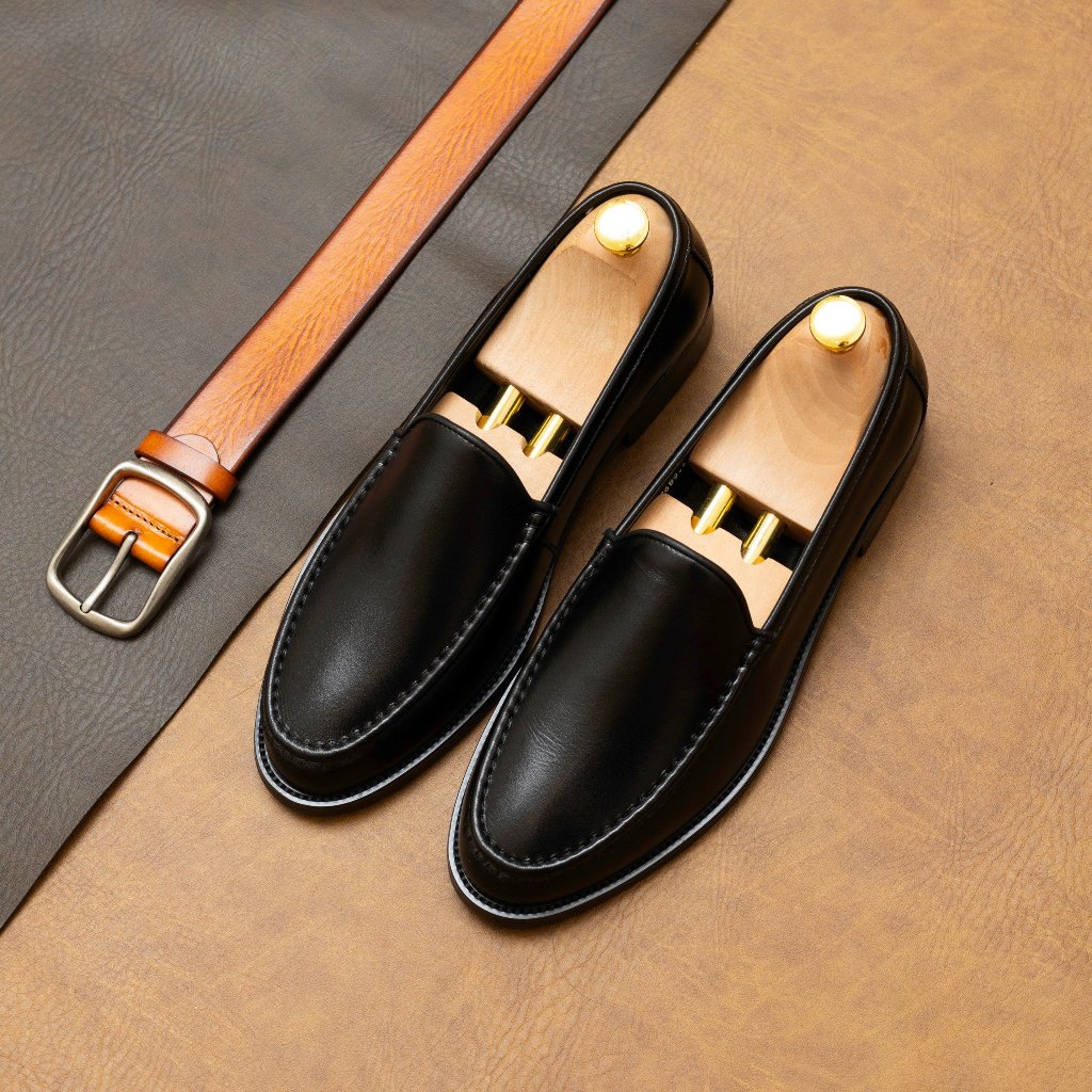 Giày Lười Công Sở Loafer 2689 Da Bò Đế Phíp Gỗ Cao Cấp POLYTINO