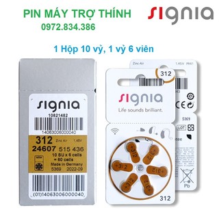 Pin máy trợ thính signia mã 10 , 13, 312, 675 chính hãng của đức sản xuất