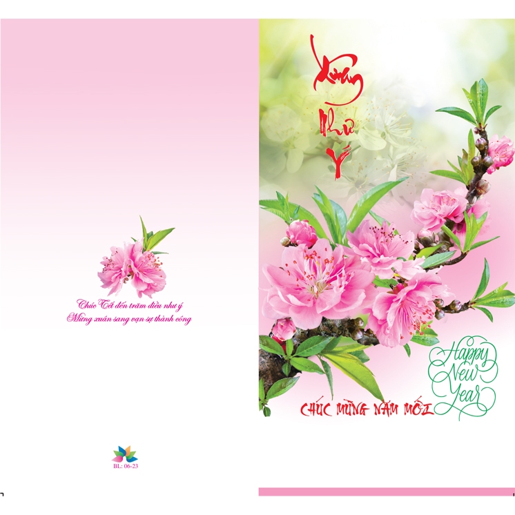 thiệp chúc mừng năm mới, thiệp chúc tết (Combo 100 cái)