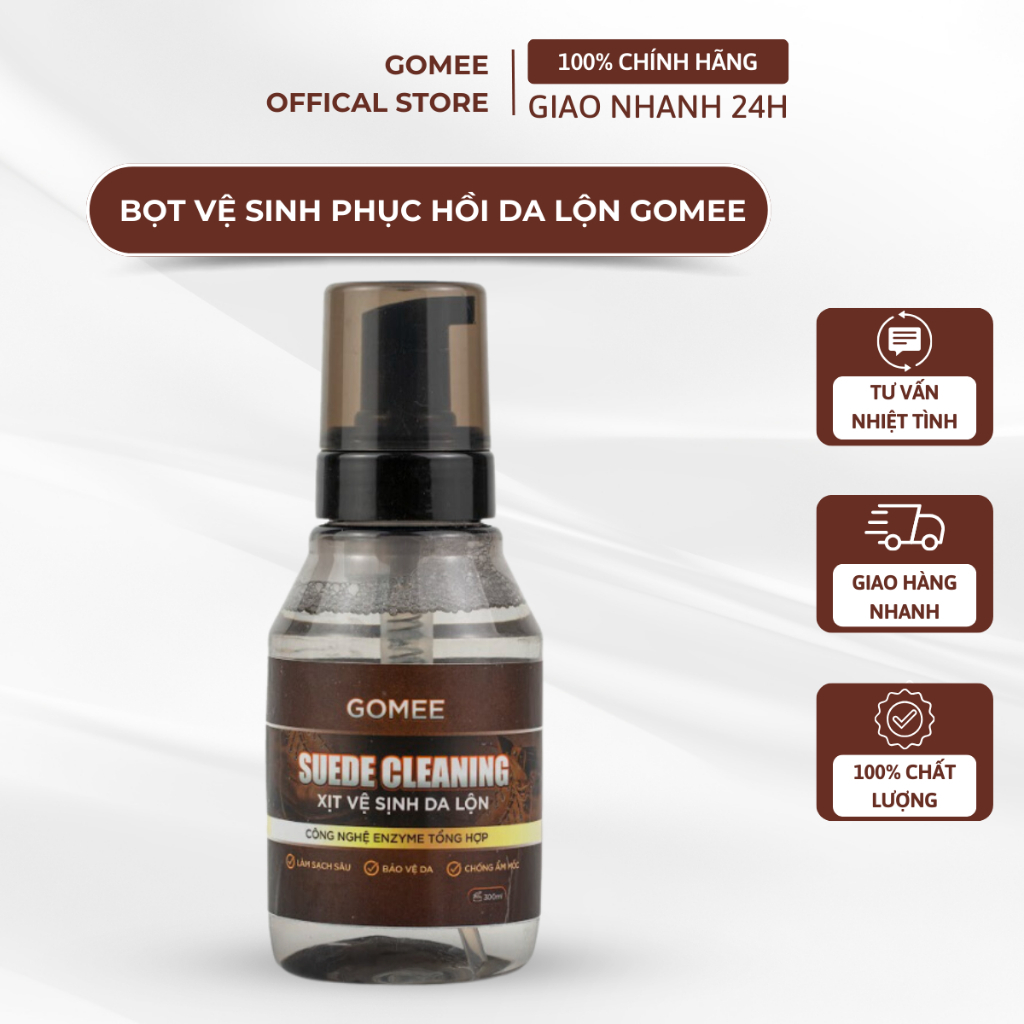 Chai Xịt Tạo Bọt Vệ Sinh Giày, Phục Hồi Giày Da Lộn GOMEE (300ML)