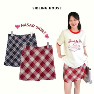 Chân váy nữ ngắn form chữ A họa tiết kẻ caro có lót quần Nasar Skirt - Sibling House