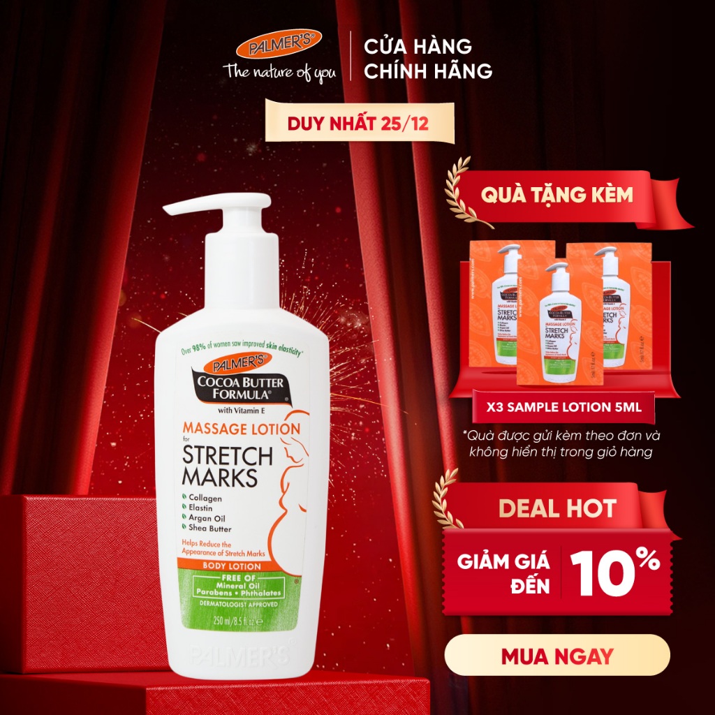 Lotion ngừa rạn da đầu thai kỳ Palmer's 250ml