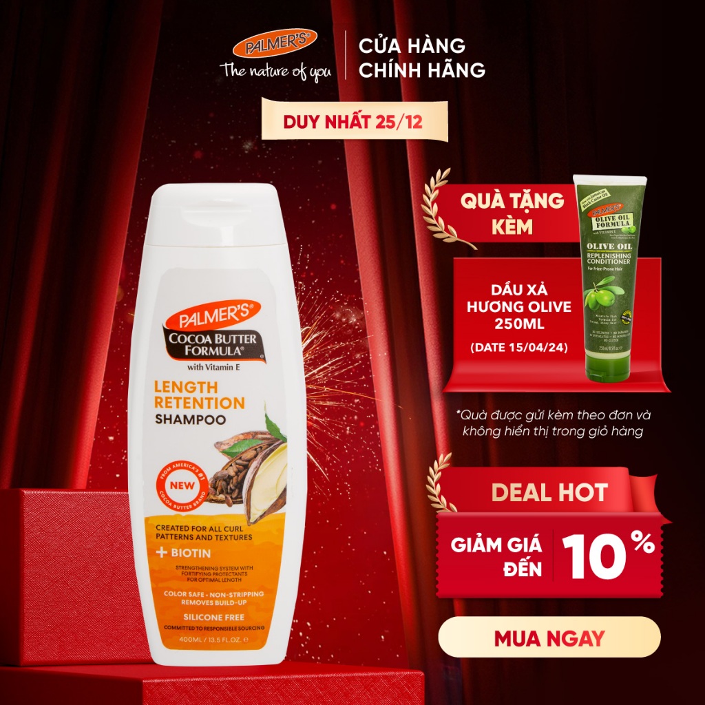 Dầu gội Biotin giảm rụng tóc Palmer's 400ml