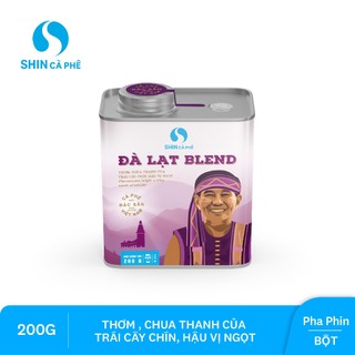 Shin cà phê - cà phê pha phin đà lạt blend - hộp thiếc 200 gram