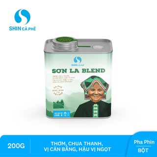 Shin cà phê - cà phê pha phin sơn la blend - hộp thiếc 200 gram