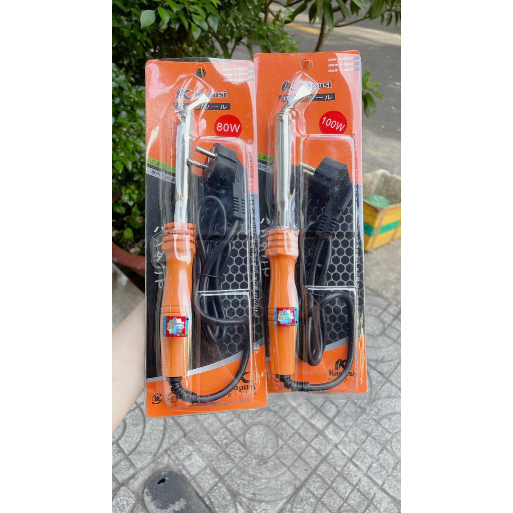 Mỏ hàn thiếc hàn chì dẹp, mỏ cong Kapusi, công suất 80W - 100W - 150W