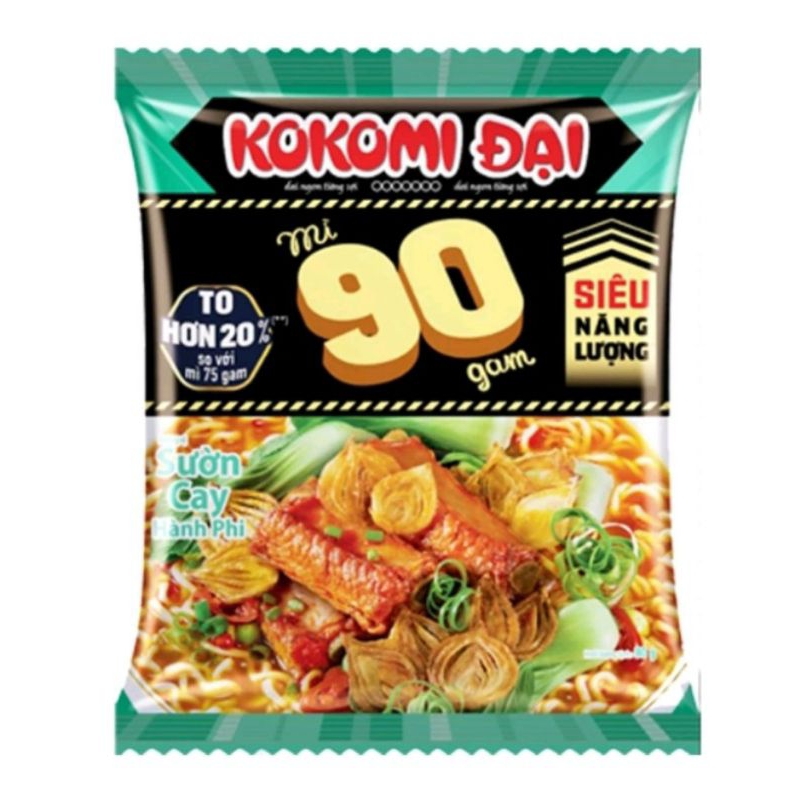 [HSD tháng 4/2024] Combo 5 gói mì Hương vị Sườn cay Hành phi Kokomi Đại 90g