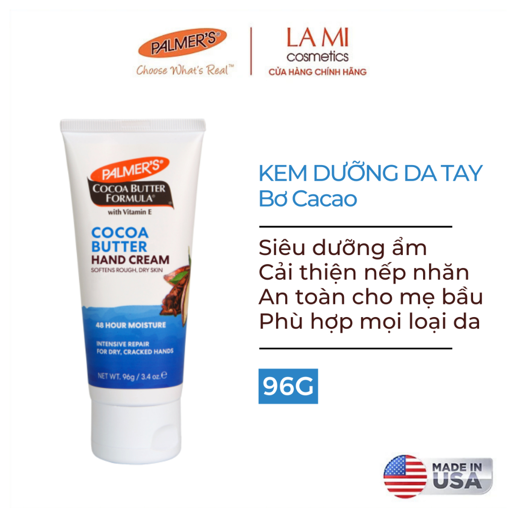 Kem dưỡng da tay mềm mịn cho da khô Bơ Cacao Palmer's