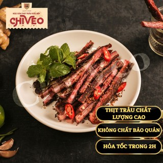 Thịt trâu gác bếp Chị Vẹo - Thịt trâu gác bếp cao cấp sạch ngon 100g - Khô trâu ăn liền