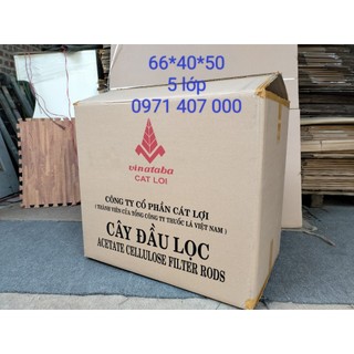 Thùng carton 5 lớp KT : Dài 66 x Rộng 40 x Cao 50