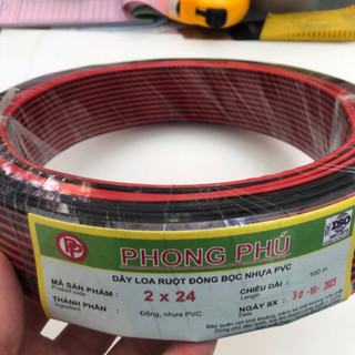 100 Mét Dây Điện Đôi Đỏ Đen ( Size Lớn 2 x 24 ) LÕI ĐỒNG NGUYÊN CHẤT 100%