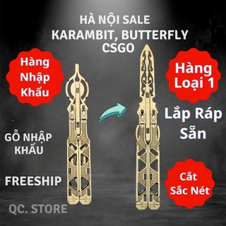 Mô Hình Lắp Ráp Dao Butterfly CSGO Bằng Gỗ 3D 🕋 Freeship 🕋 Múa đẹp, decor, chắc chắn,máy tập,Karambit,lego,cà rốt,vô tri
