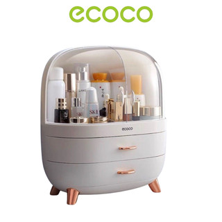Hộp đựng mỹ phẩm chính hãng ecoco, kệ đựng mỹ phẩm cao cấp có nắp chống bụi và ngăn kéo