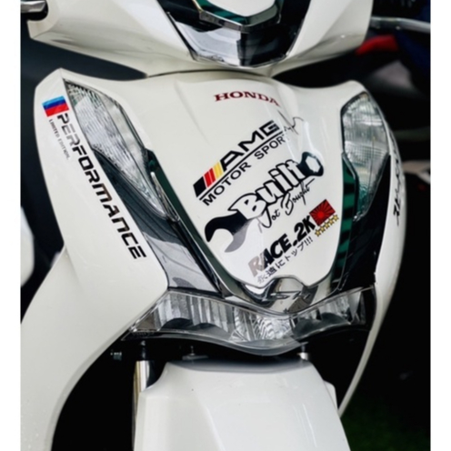 Tem decal logo sticker chữ Performance siêu trong dán trang trí các xe sáng màu