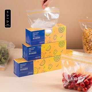Túi zip đựng thực phẩm trong suốt có khóa đôi, túi díp bọc thực phẩm có khóa bám kín