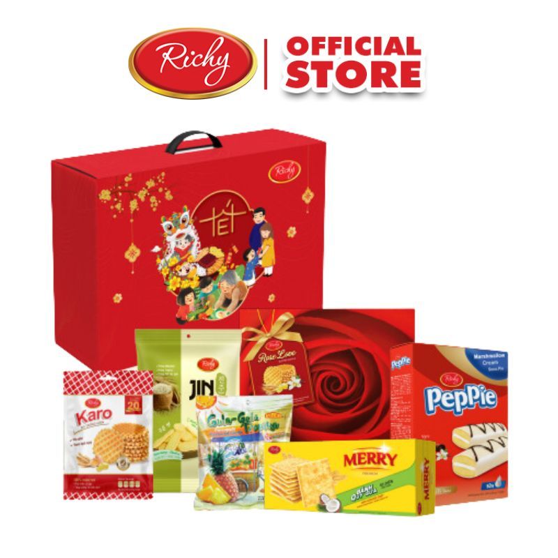 Set hộp quà bánh kẹo tết Richy Sum Vầy