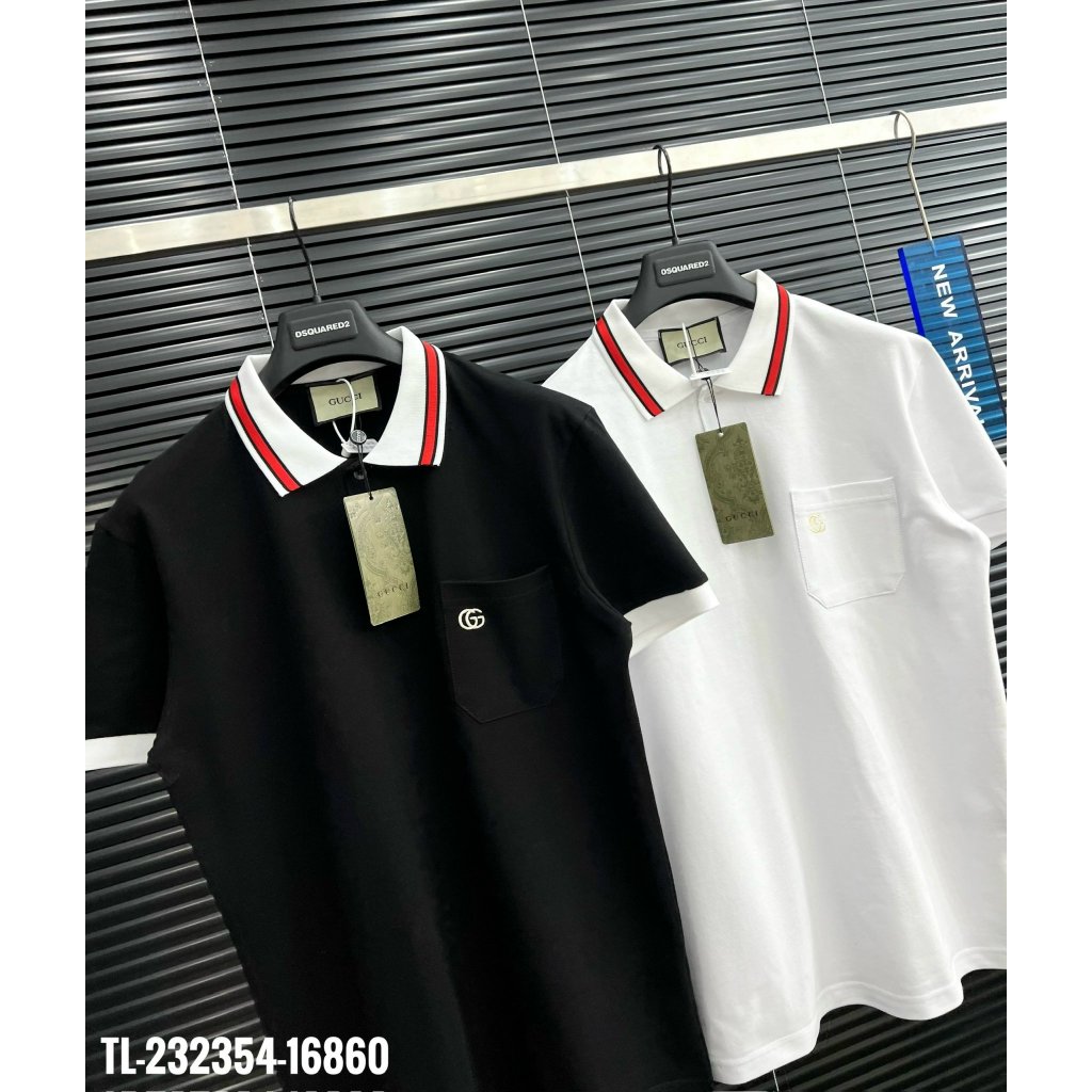 🔥Hot🔥Áo polo GC trơn phối cổ thiết kế hot trend Nam nữ New 2024