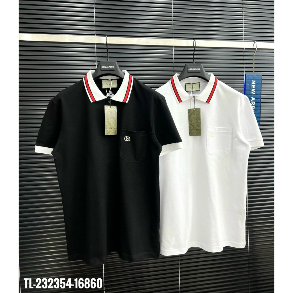 🔥Hot🔥Áo polo GC trơn phối cổ thiết kế hot trend Nam nữ New 2024