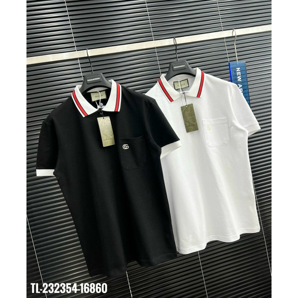 🔥Hot🔥Áo polo GC trơn phối cổ thiết kế hot trend Nam nữ New 2024