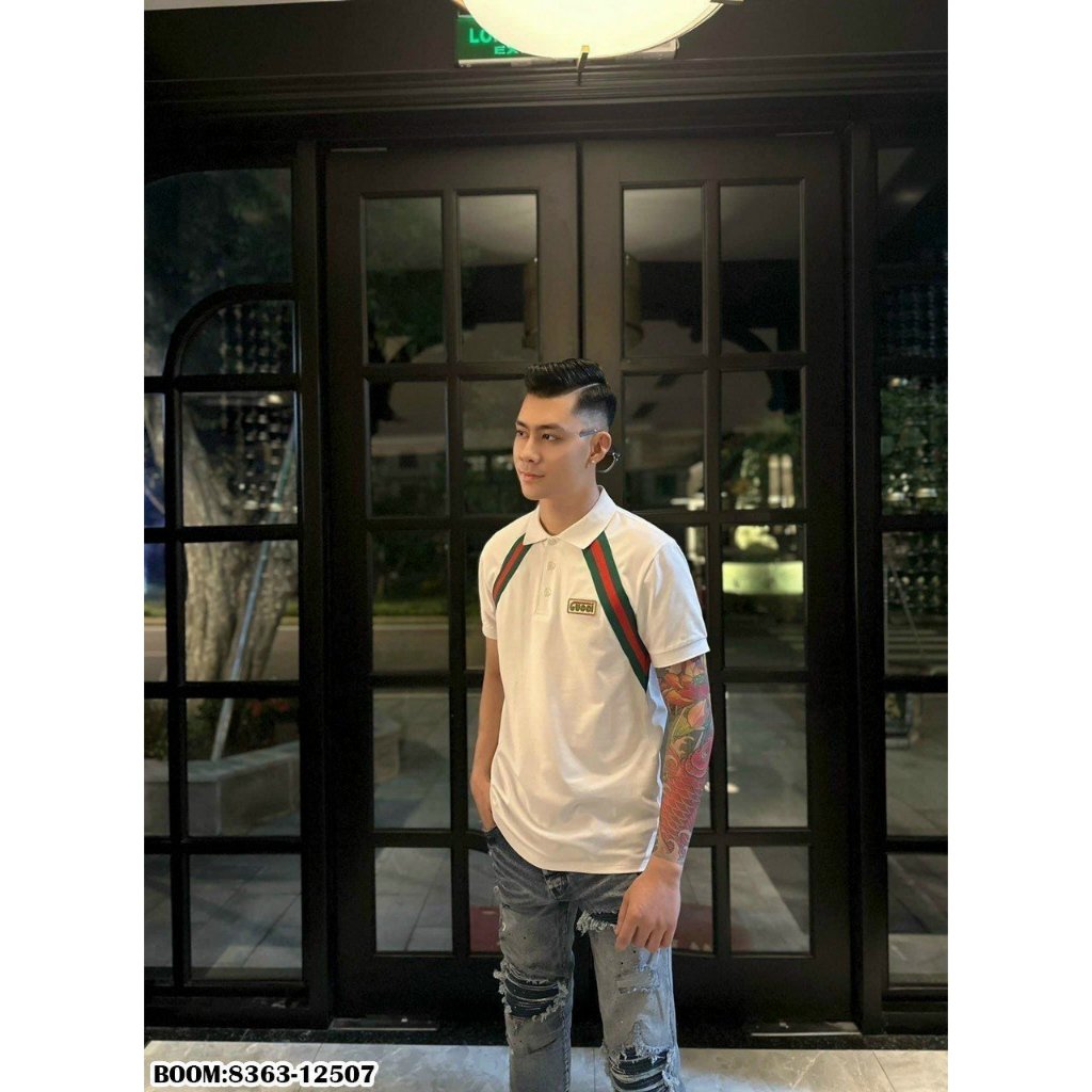 🔥HOT🔥Áo polo GC thêu vạch đỏ xanh thiết kế hot trend New 2024