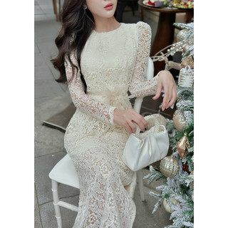 ĐẦM REN PHOM PEPLUM CAO CẤP TD