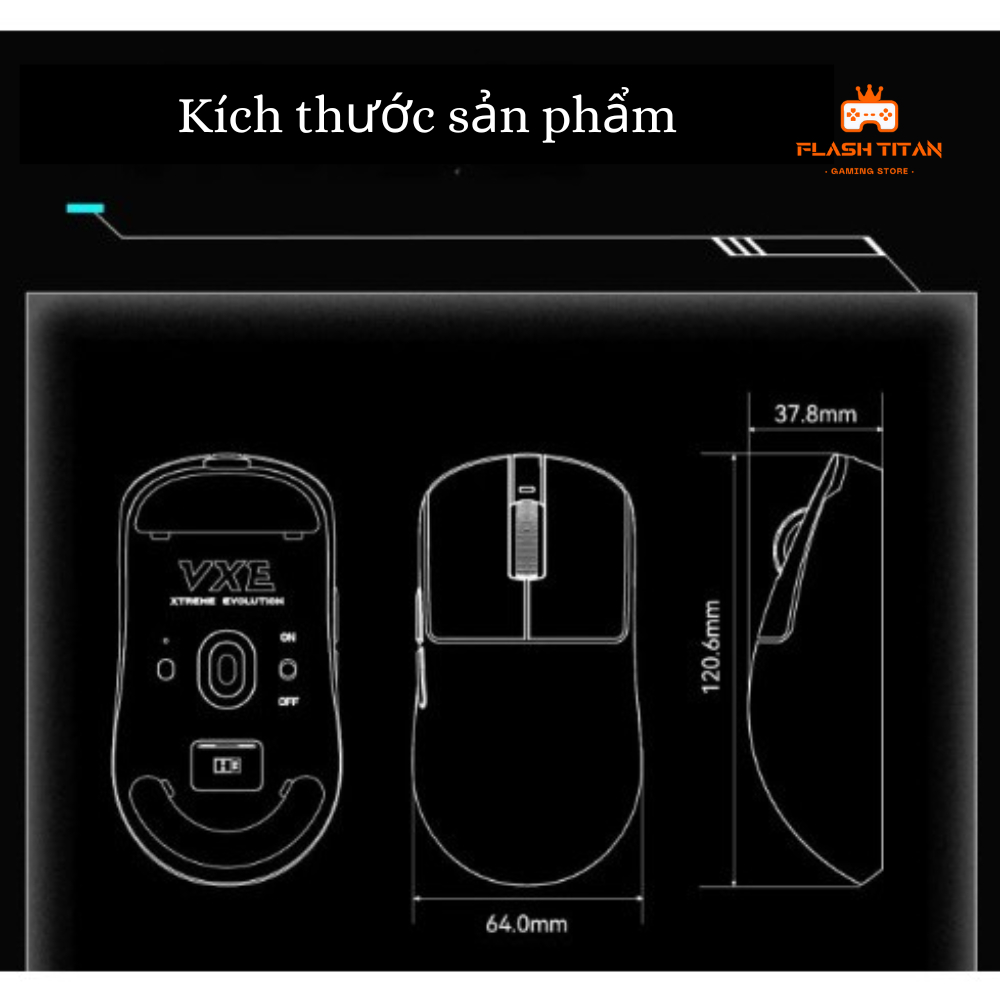 Chuột không dây VGN VXE R1 SE | PROMAX - Chuột không dây phù hợp cho PC, laptop | BigBuy360 - bigbuy360.vn