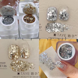  Hũ nhũ kim tuyến   hạt to nhỏ mix   trang trí móng nhũ đài loan đẹp 