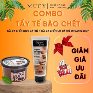 Tẩy da chết body cà phê + tẩy da chết mặt cà phê organic