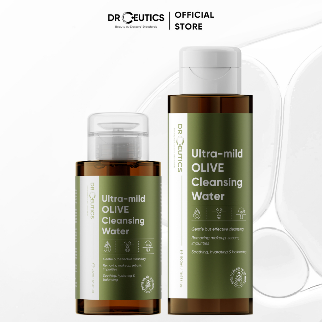 DRCEUTICS Nước Tẩy Trang Ultra-mild OLIVE Cleansing Water Cho Mọi Loại Da, Da Nhạy Cảm 