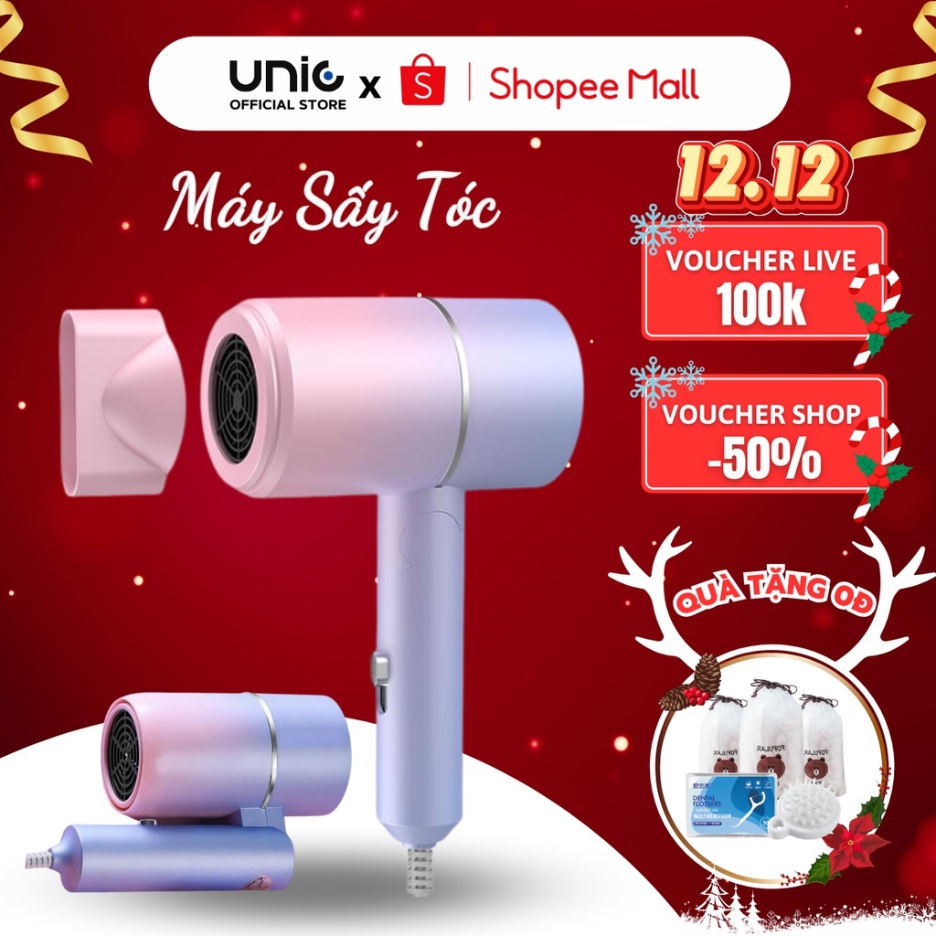 Máy Sấy Tóc Gấp Gọn Mini - Máy Sấy Tóc Tạo Kiểu Công Suất 2200W Chuẩn Salon Sấy Khô Siêu Nhanh