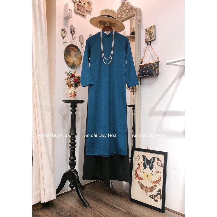 Áo dài cách tân dáng xuông lụa Tây thi cao cấp không nhăn không xù - Áo dài DUy hoà