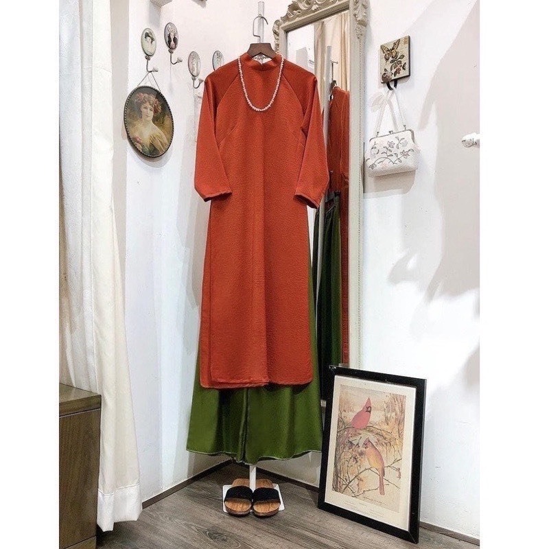 Áo dài cách tân dáng xuông lụa Tây thi cao cấp không nhăn không xù - Áo dài DUy hoà