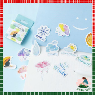 Hộp 46 Sticker Thời Tiết Trang Trí Sổ Tay
